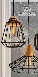 Wooden suspended fixture