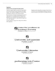 University at Albany Brand Guidelines 2003