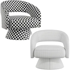 Aracelly upholstered swivel barrel chair