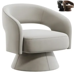 Aracelly upholstered swivel barrel chair