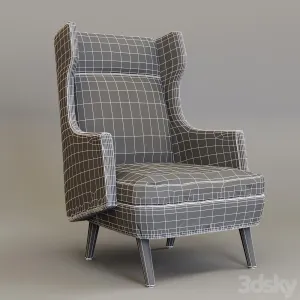 Arteriors budelli wing chair