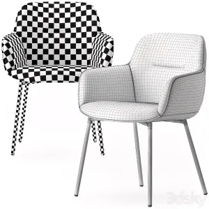 Calligaris cocoon metal legs armchair