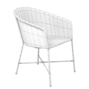 Cb brava dining lounge grey wicker chair