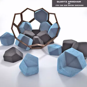 Crystal armchair quartz by ctrlzak davide barzaghi