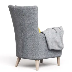 Dark gray armchair omtanksam ikea