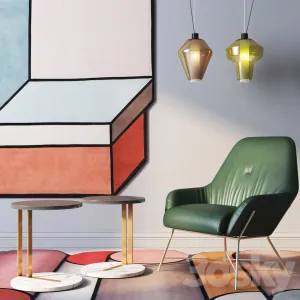 Foscarini diesel lamps asia leather armchair