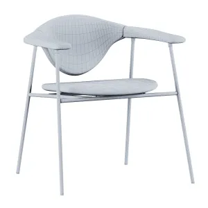 Gubi masculo chair with steel base legs