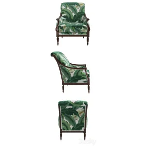 Harwood accent chair palm leaf