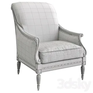 Harwood accent chair palm leaf