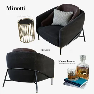 Minotti armchair table rl