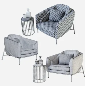 Minotti armchair table rl