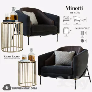 Minotti armchair table rl