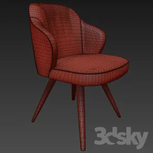 Minotti leslie dining steel swivel in leather