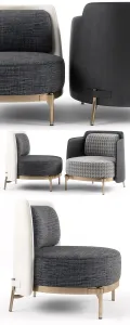 Minotti tape armchairs