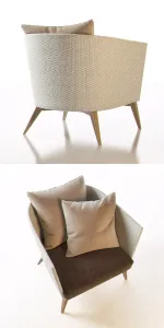 Point arc outdoor armchair