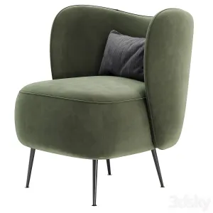 Upholstered wingback chair