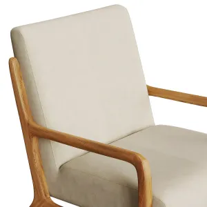 Zara home ash wood linen armchair