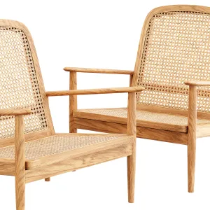 Zara home the teak rattan armchair