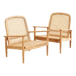 Zara home the teak rattan armchair