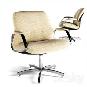 Charles pollock style steelcase chrome