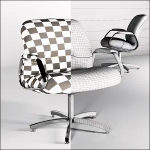 Charles pollock style steelcase chrome