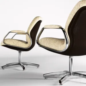 Charles pollock style steelcase chrome