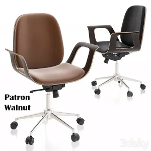 Patron walnut office chair