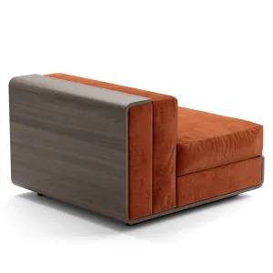 Acerbis life sectional velvet sofa