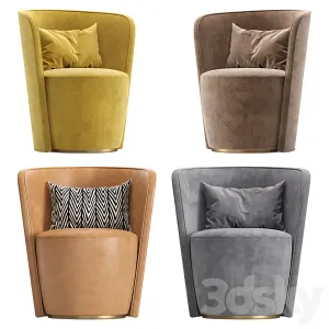 Armchair manro cazarina interiors velvet leather