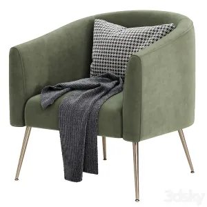 Chynia upholstered barrel chair
