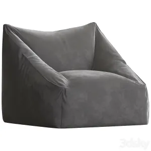 Cooper velvet bean bag chair