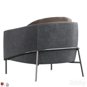 Fil noir armchair