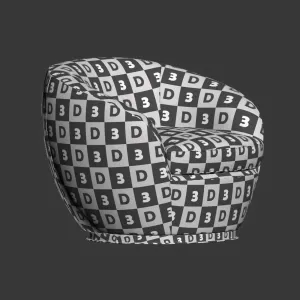 Luxury italian designer velvet swivel armchair 2