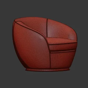 Luxury italian designer velvet swivel armchair 2