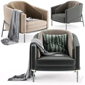 Minotti fil noir armchair