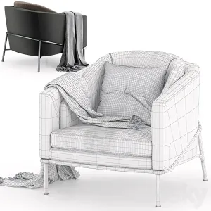 Minotti fil noir armchair