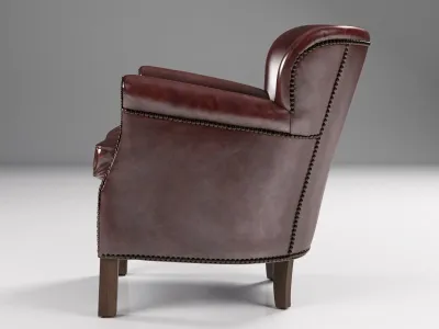 Professor s leather chair with nailheads