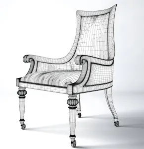 Chair classic brown velour