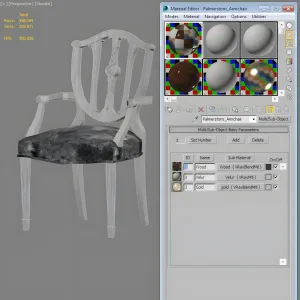 Theodore alexander palmerstones brass rote dinner armchair