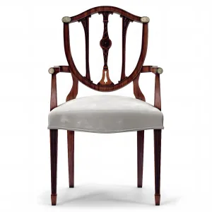 Theodore alexander palmerstones brass rote dinner armchair
