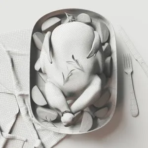 Juicy marinated chicken with potatoes