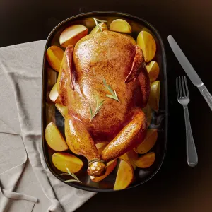 Juicy marinated chicken with potatoes