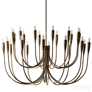 Liona Brass Candelabra Chandelier Light 2
