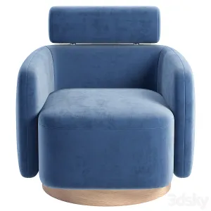 Luna Swivel Accent Chair With Adjustable Backrest