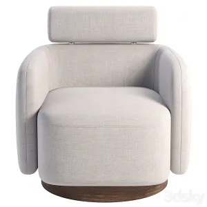 Luna Swivel Accent Chair With Adjustable Backrest