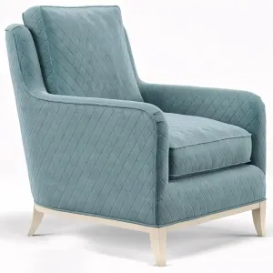 Madison Coastal Diamond Teal Milk Paint Armchair