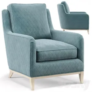 Madison Coastal Diamond Teal Milk Paint Armchair
