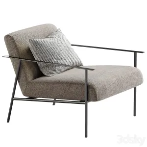 Tracy Fabric Lounge Chair Beige