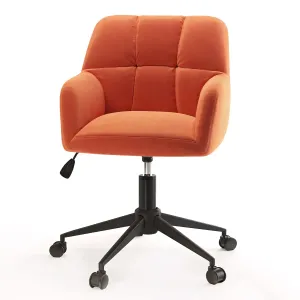 Office chair Elnor Velvet Orange