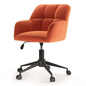 Office chair Elnor Velvet Orange